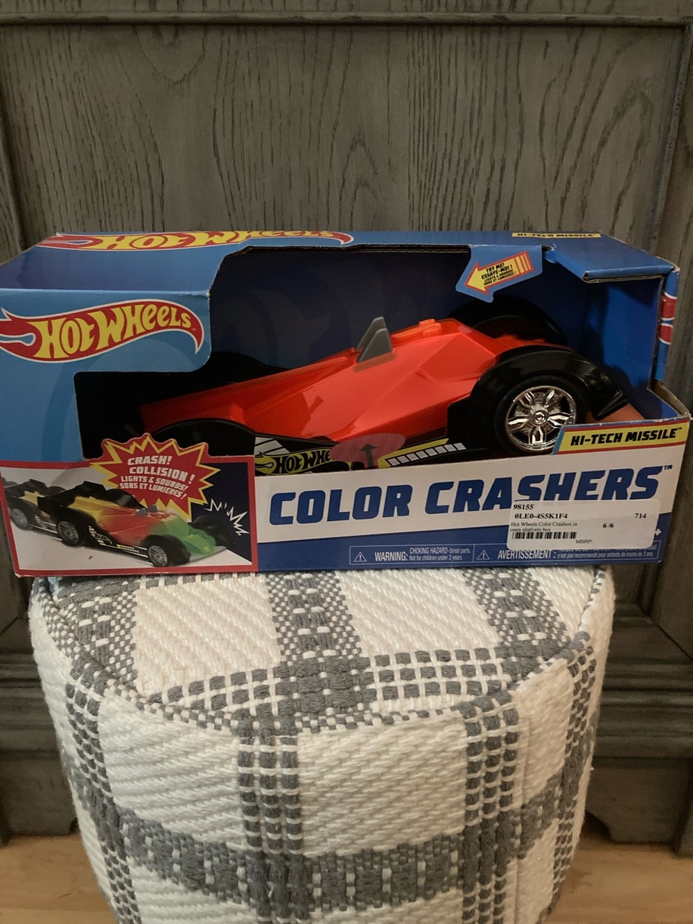 Hot Wheels Color Crashers Red Hi-Tech Missile Toy Car